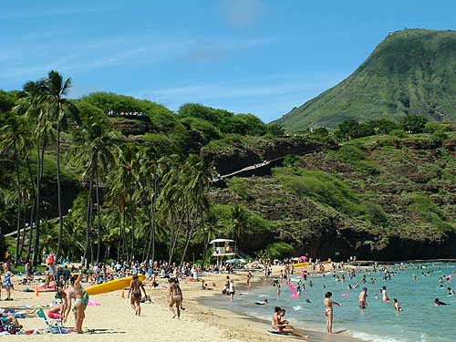 Views of Hanauma Bay Beach Park